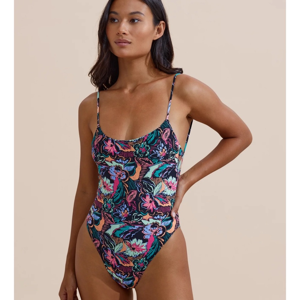 Stone Fox Swim Surya Multicolor Floral One Piece in Tropical Sketch